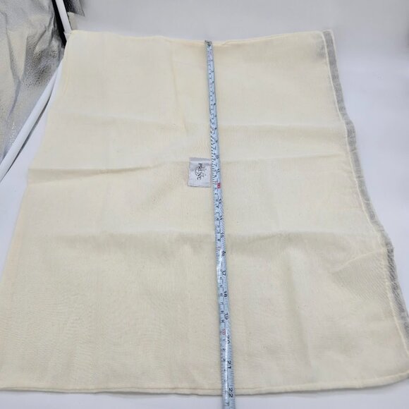 PRUNE Designer Large Fabric Dust Bag Purse Cream White Approx 22 X 19 Drawstring - Picture 5 of 6